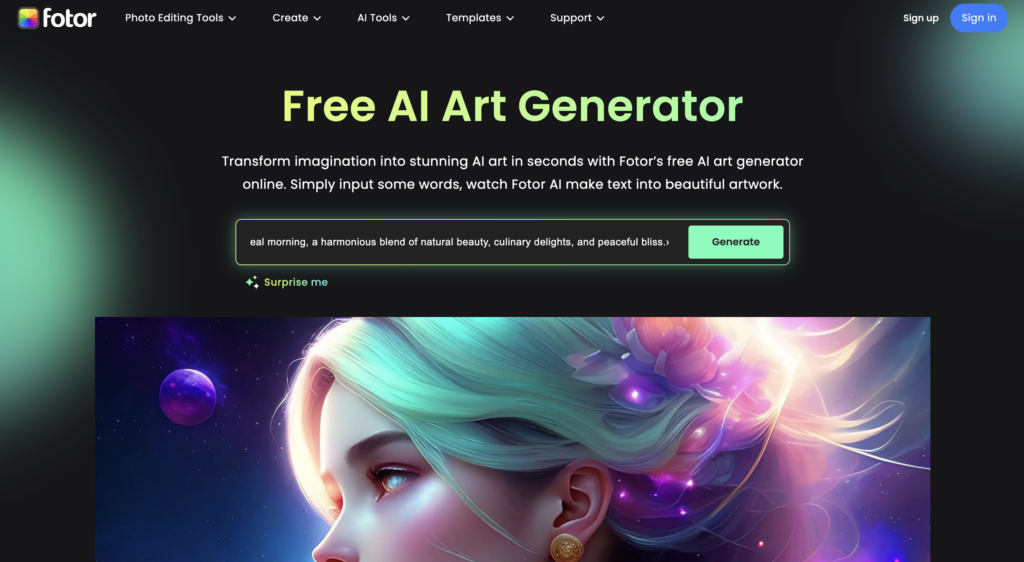 Fotor AI image generator: Transform text into visual art or turn your ordinary photos into extraordinary works 8 - Travotla shares smart AI solutions with Nomads