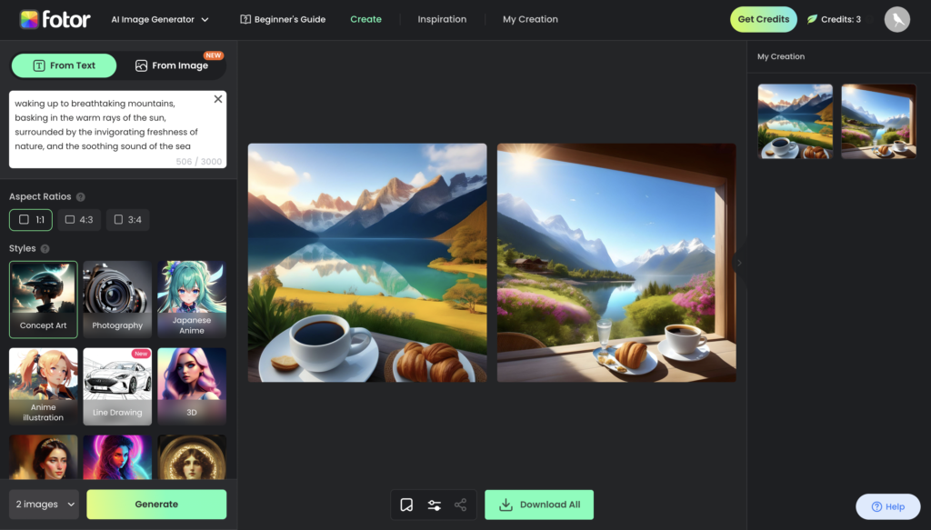 Fotor AI image generator: Transform text into visual art or turn your ordinary photos into extraordinary works 10 - Travotla shares smart AI solutions with Nomads